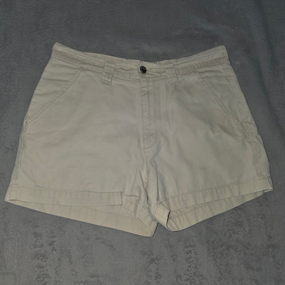 Levis SilverTab Khaki Shorts Womens 9 Beige Tan Cotton Twill High Rise Vintage